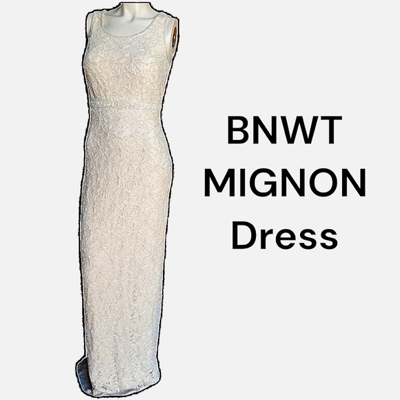 Absolutely Gorgeous BNWT MIGNONFormal wear beautifully beaded Lace Party Gown